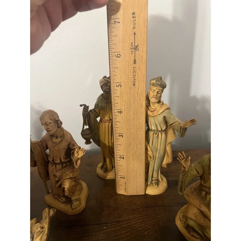 Vintage Italian Nativity Set 12 Pc Depose Italy Figures Missing‎ Baby Jesus